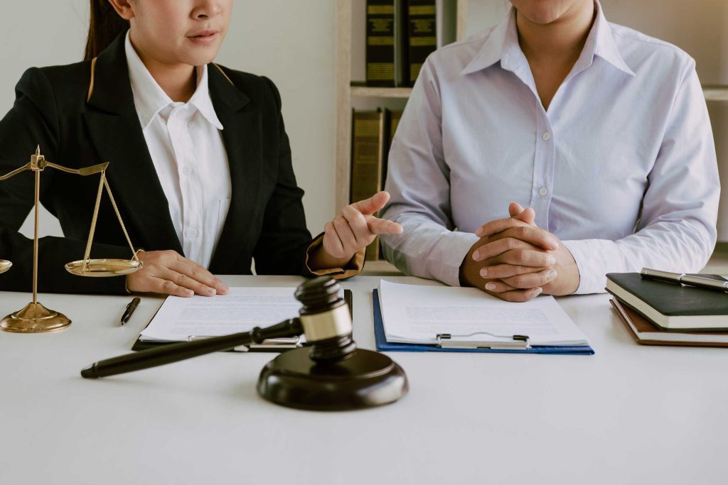 legal advisor is explaining