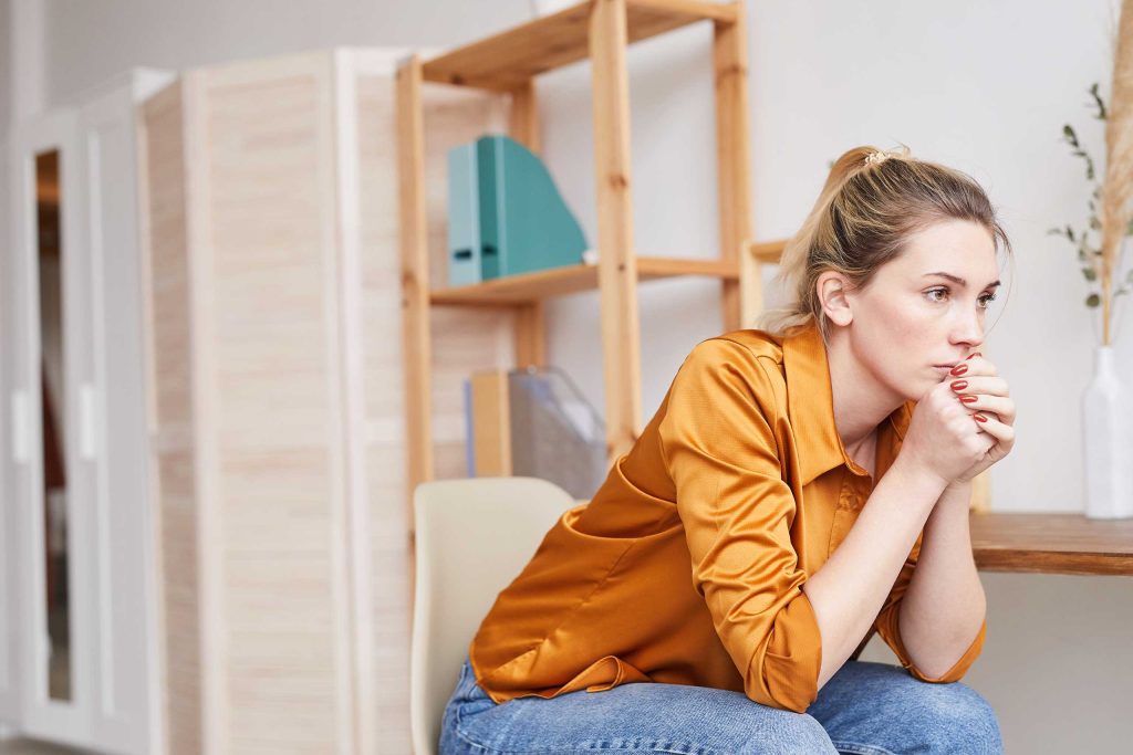 Woman in despair